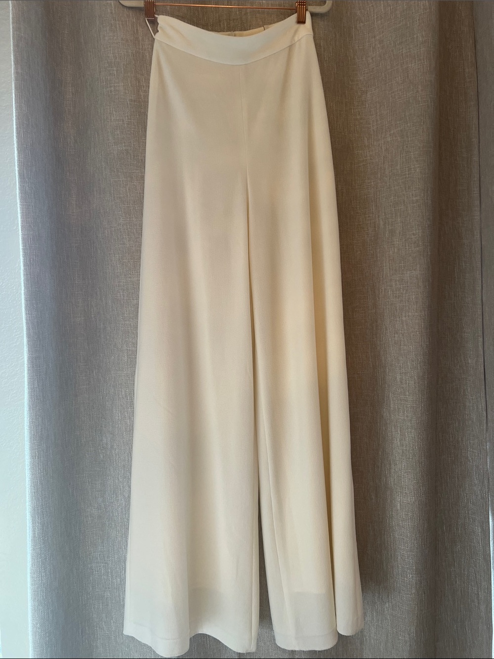Zimmermann Ivory Wide-Leg Satin Trousers